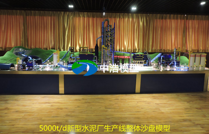 5000t/d新型水泥廠生產(chǎn)線整體沙盤模型